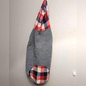 Dog Hoodie With Plaid Accents